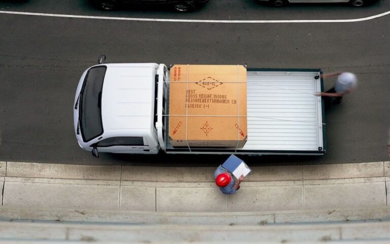 kia k2700 top view with cargo
