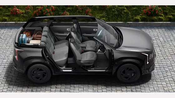 Kia Seltos cutaway illustration showing the passenger cabin