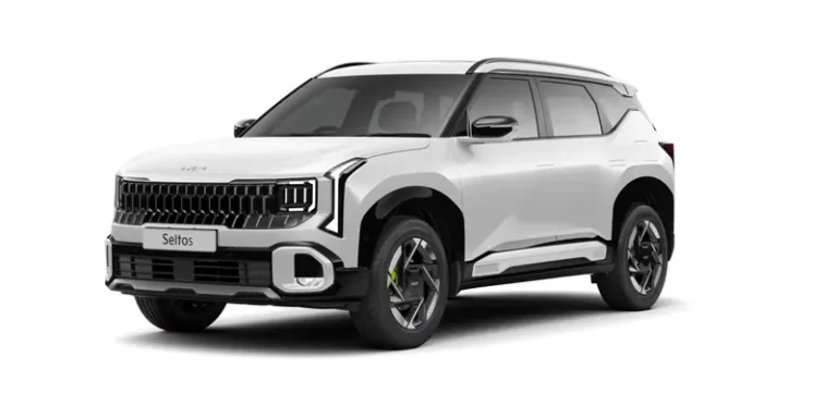 2027 Kia Seltos colour illustration in Glacier White Pearl