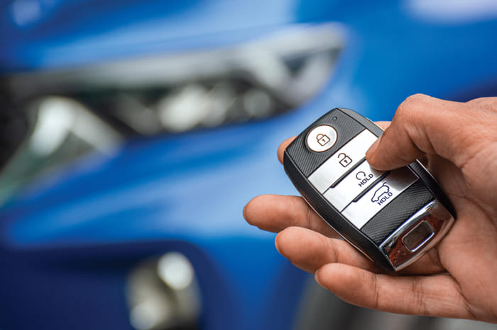 Kia Sonet smart key with remote engine start button